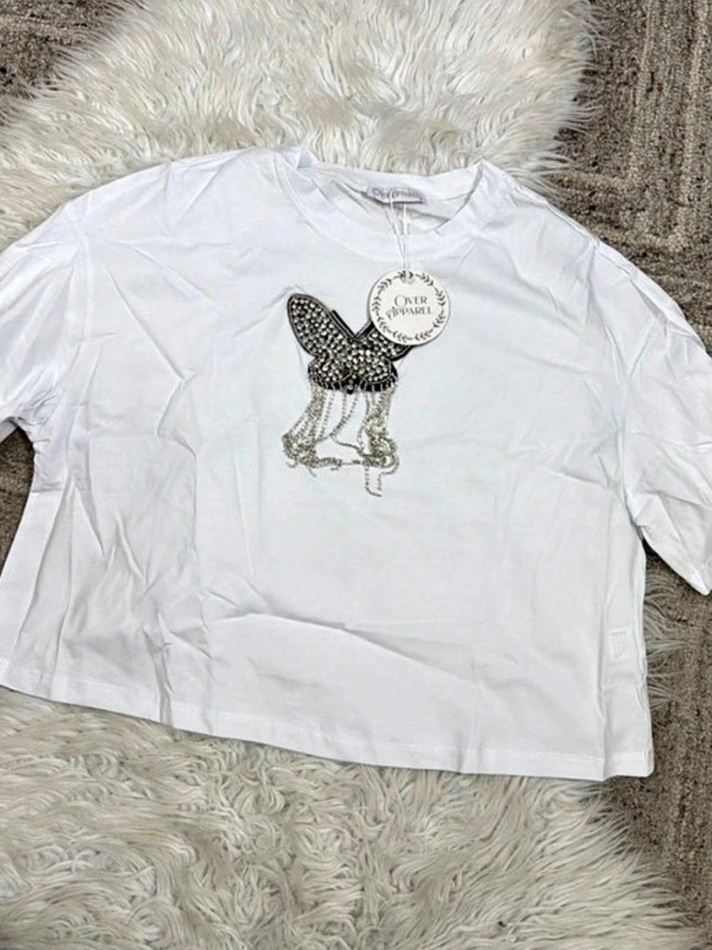 Dior Women's White Graphic Tee Like New
